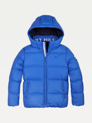 tommy hilfiger down jacket blue
