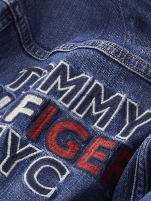 denim jacket tommy hilfiger logo on back