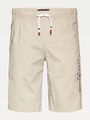 khaki stretch shorts