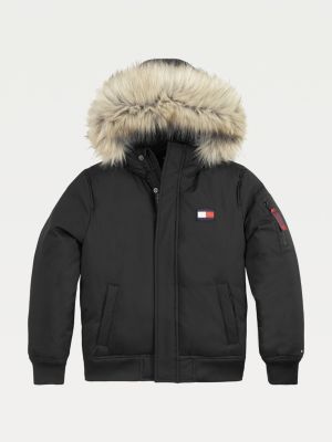 tommy hilfiger women's jacket with fur