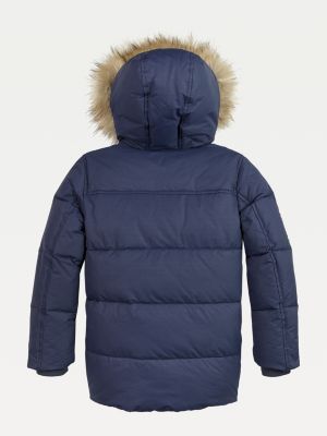 tommy hilfiger jacket with faux fur trim hood