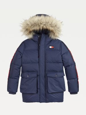 hooded down parka jacket tommy hilfiger