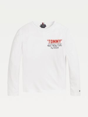 tommy hilfiger white t shirts full sleeves