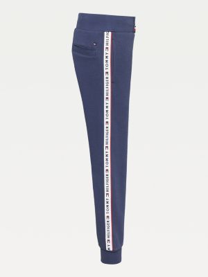 tommy hilfiger logo tape joggers