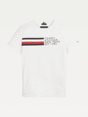 New York Logo Organic Cotton T-Shirt | WHITE | Tommy Hilfiger