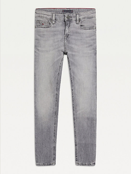 denim simon skinny jeans met fading voor boys - tommy hilfiger