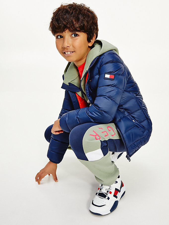 blauw colour-blocked jogger voor boys - tommy hilfiger