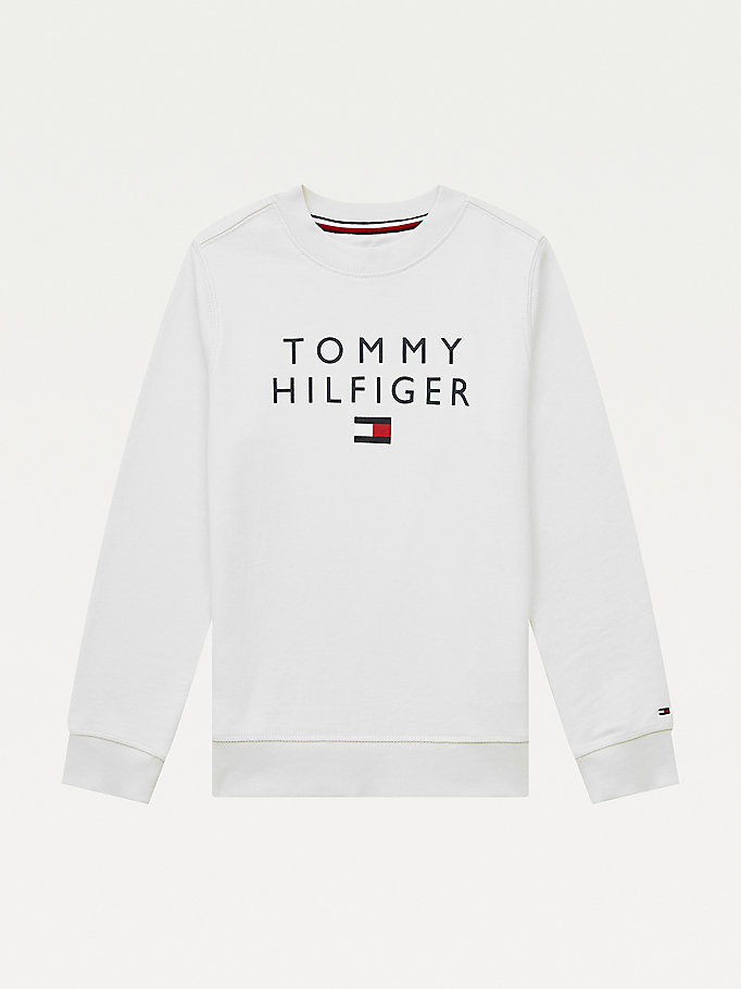 Organic Cotton Logo Sweatshirt | WHITE | Tommy Hilfiger