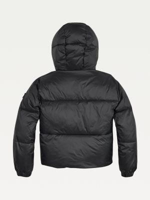 black tommy hilfiger bubble jacket