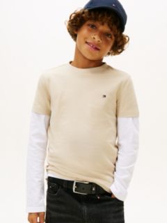Essential Flag Embroidery T-Shirt — Beige 1
