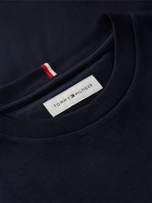 blue essential flag embroidery t-shirt for boys tommy hilfiger