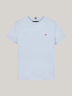 t-shirt con scollatura rotonda blu da bambini tommy hilfiger