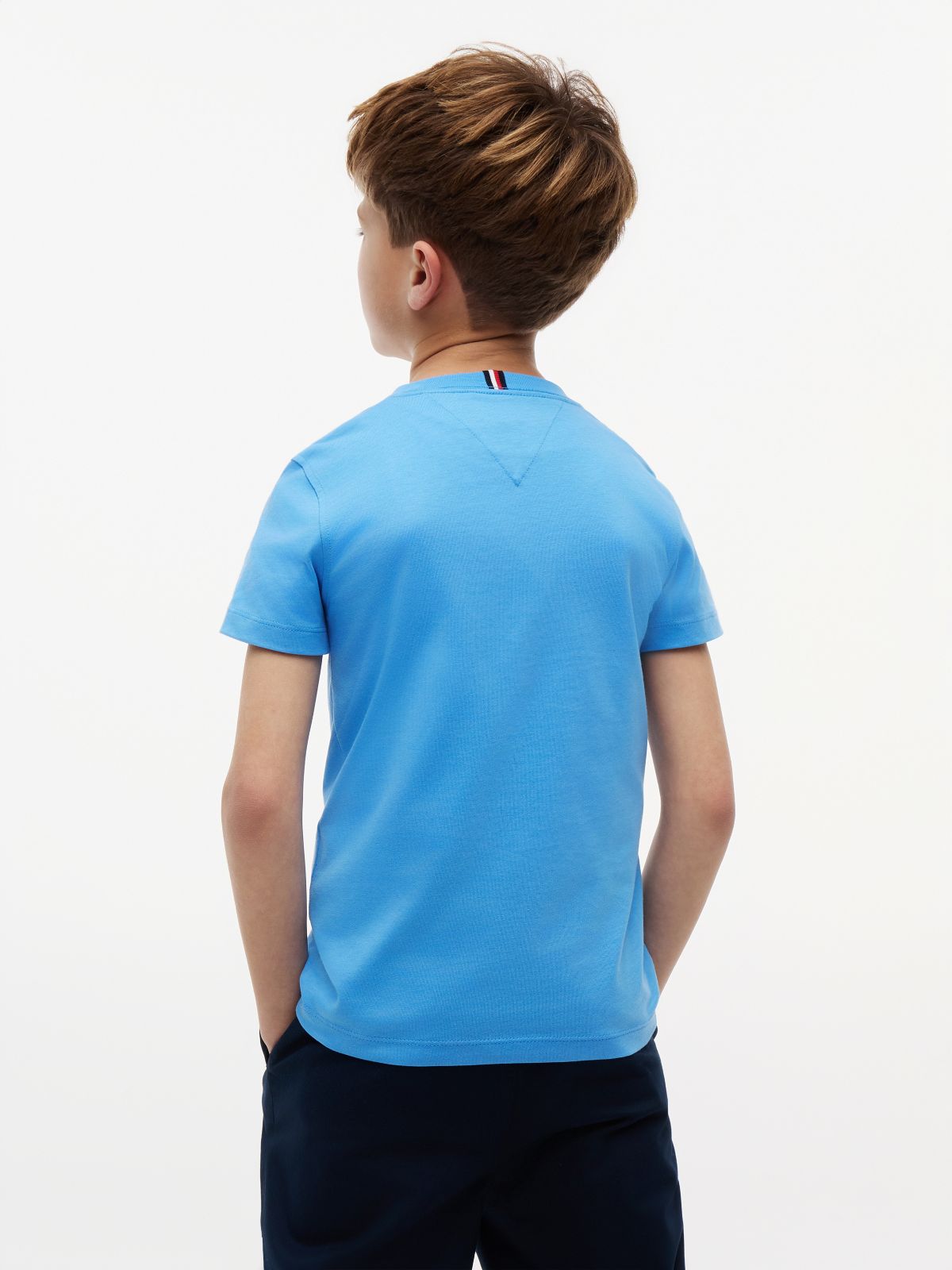 Essential Flag Embroidery T-Shirt — Blue
