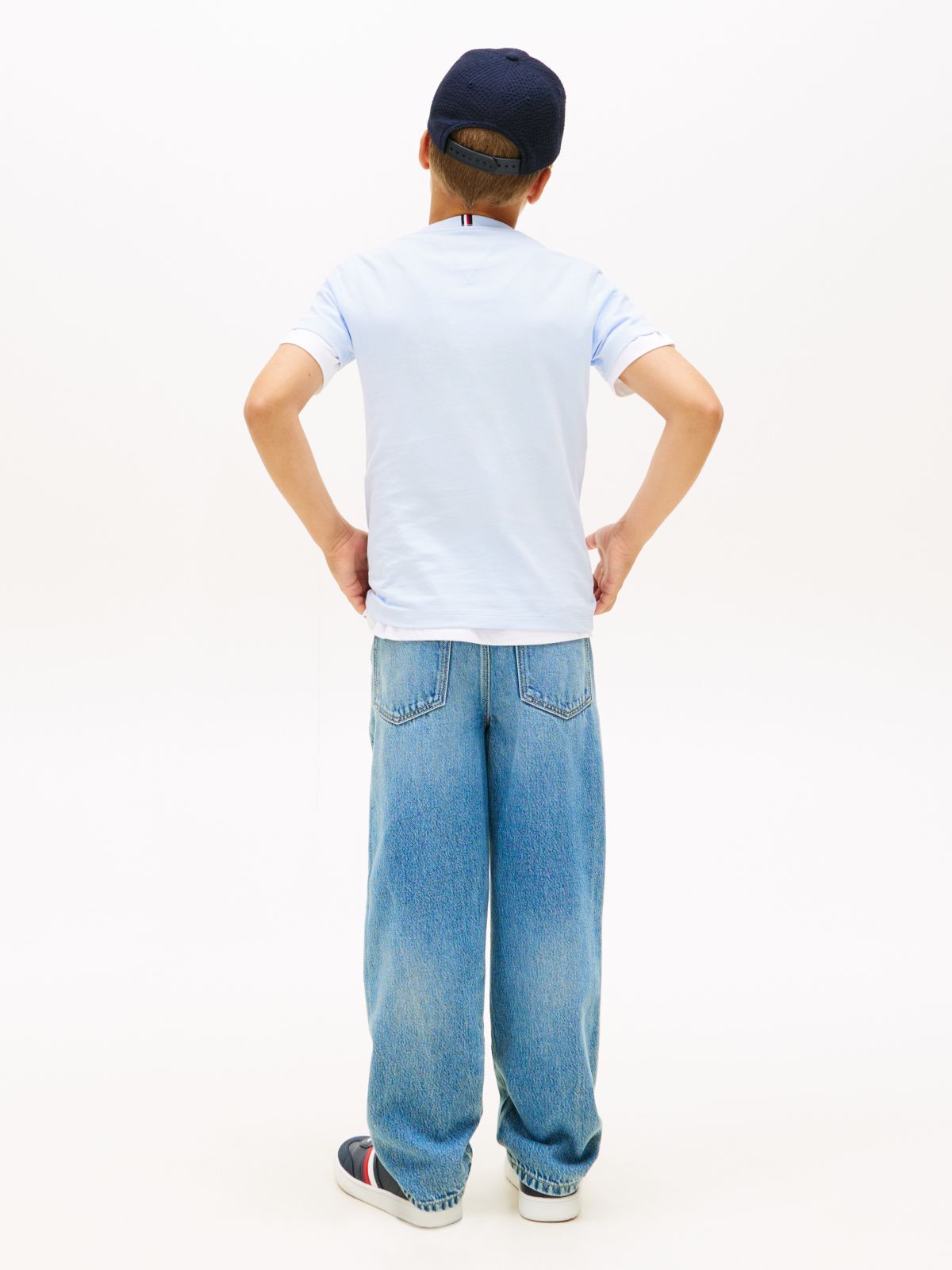 Essential Flag Embroidery T-Shirt — Blue
