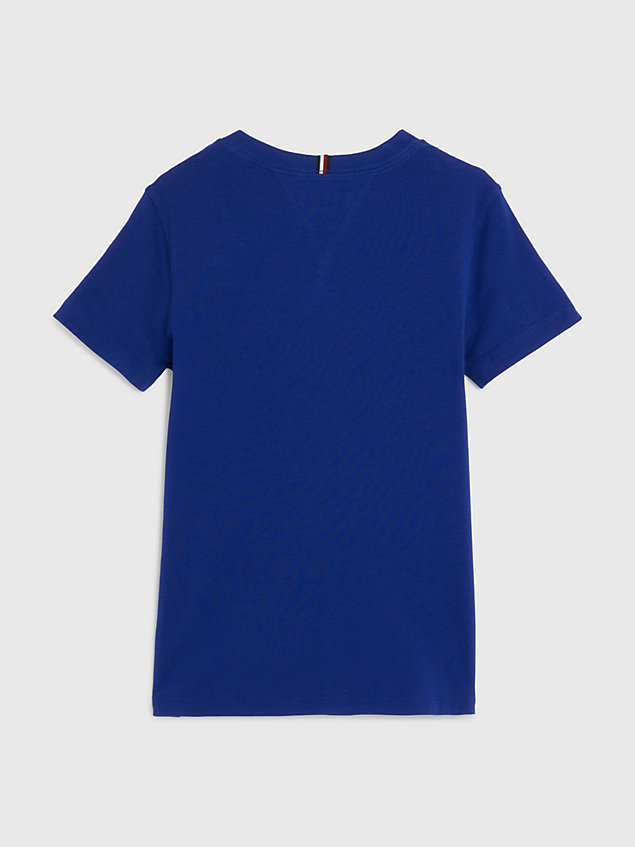 blue essential t-shirt mit flag für jungen - tommy hilfiger