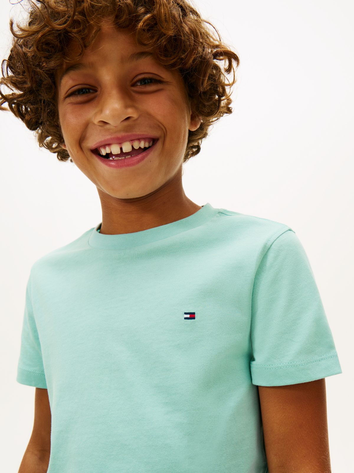 Essential Flag Embroidery T-Shirt — Blue