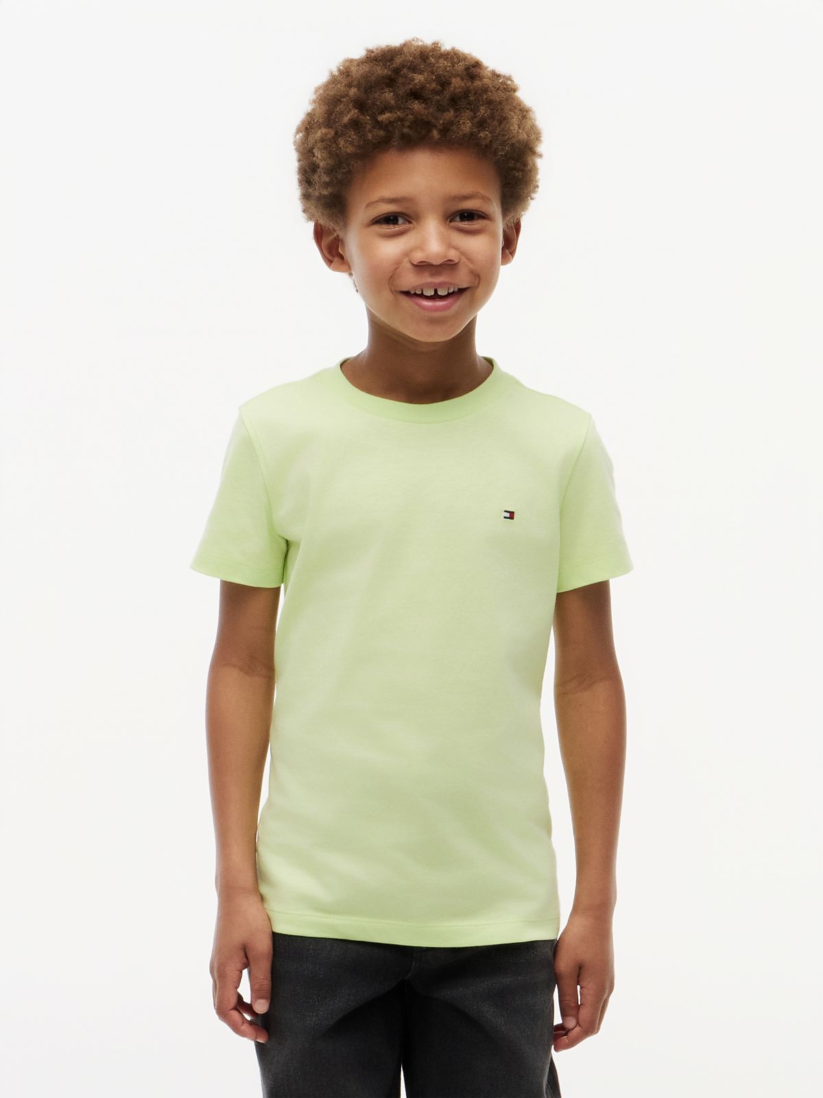 Essential Flag Embroidery T-Shirt — Green
