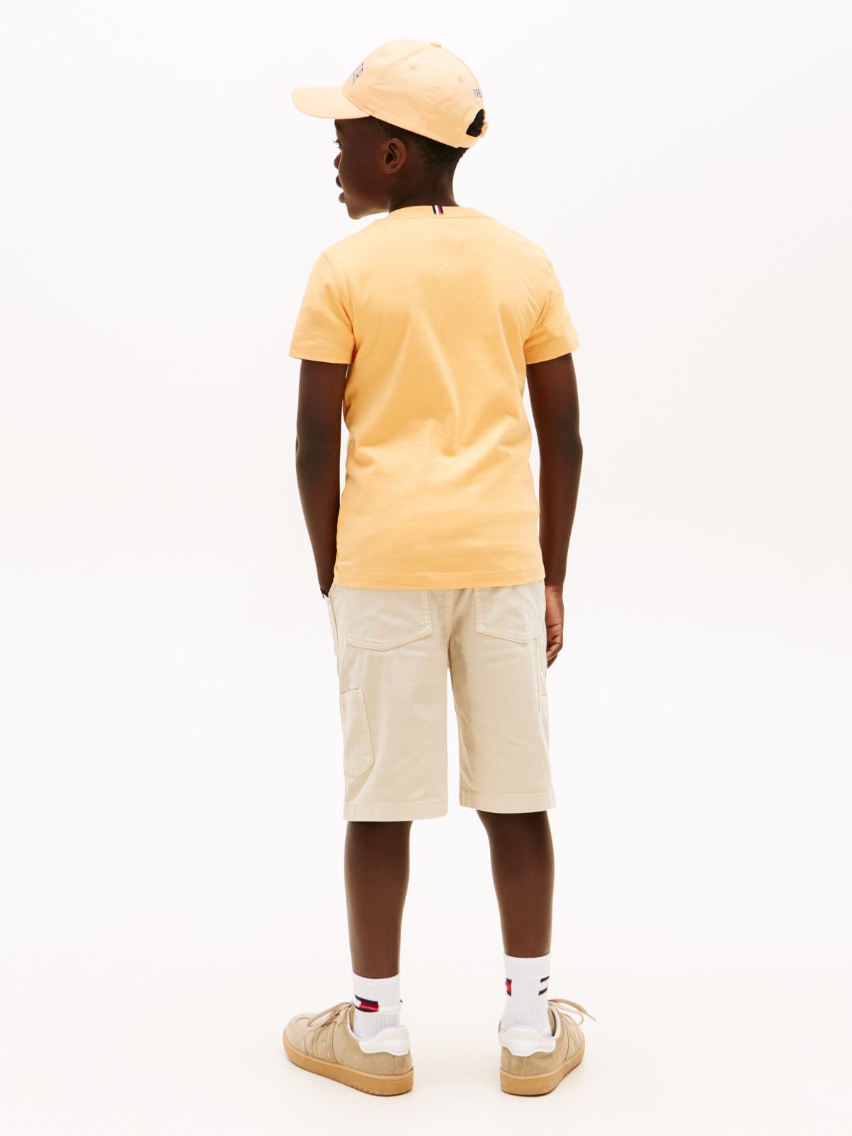 Essential Flag Embroidery T-Shirt — Orange