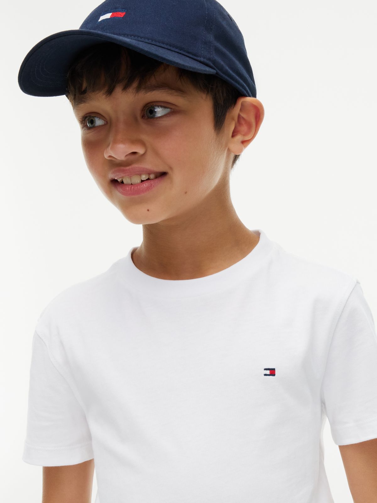 Essential Flag Embroidery T-Shirt — White