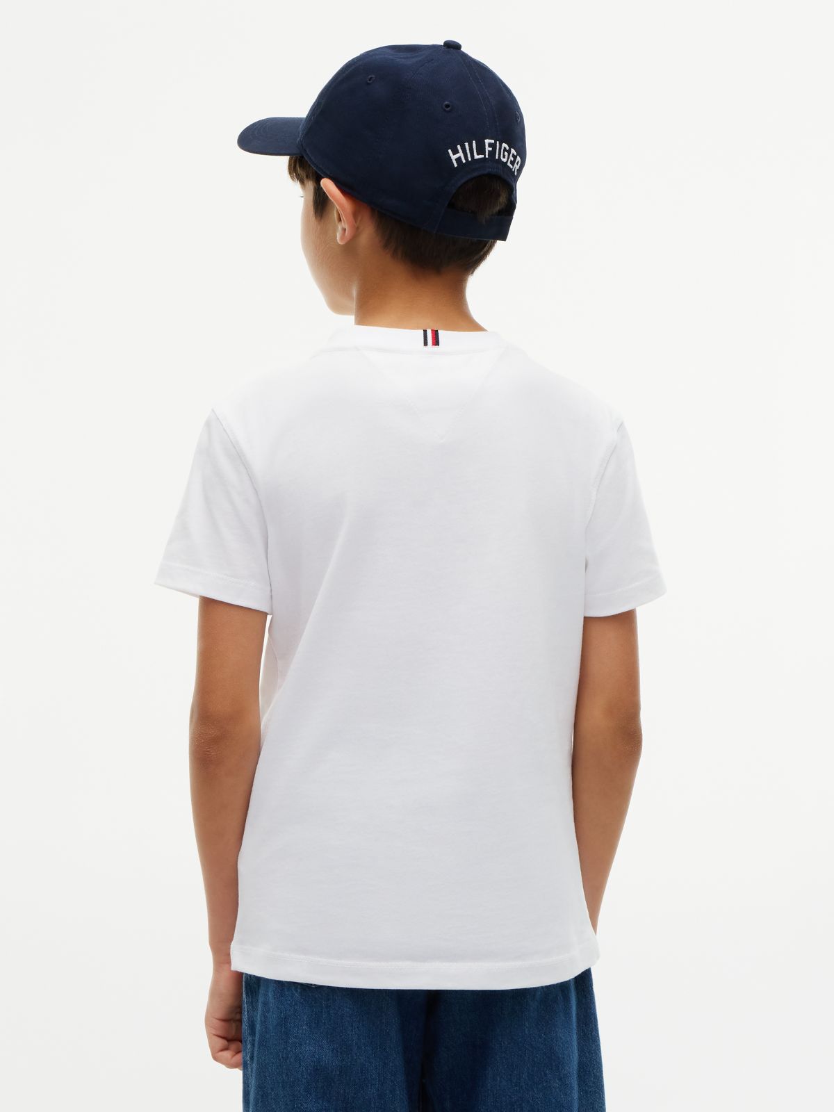Essential Flag Embroidery T-Shirt — White