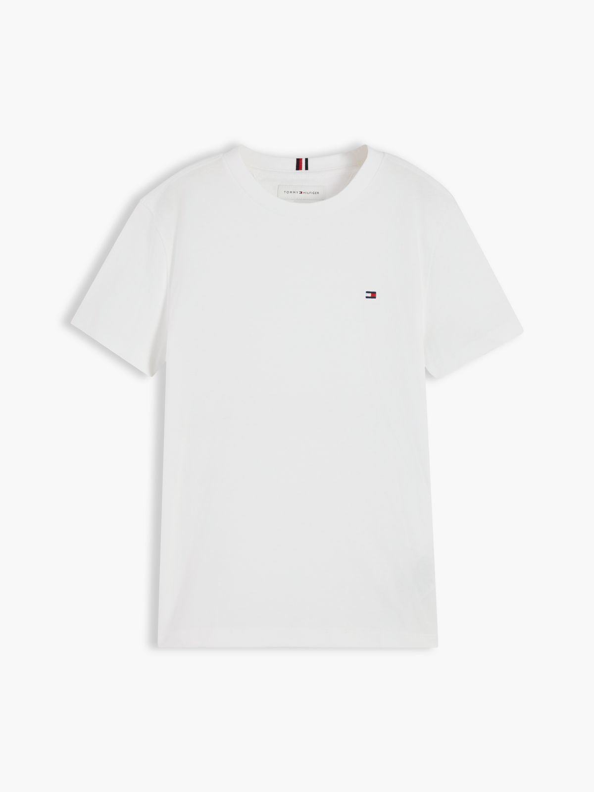 Essential Flag Embroidery T-Shirt — White