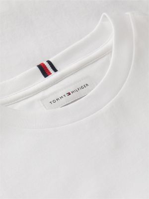 white essential flag embroidery t-shirt for boys tommy hilfiger