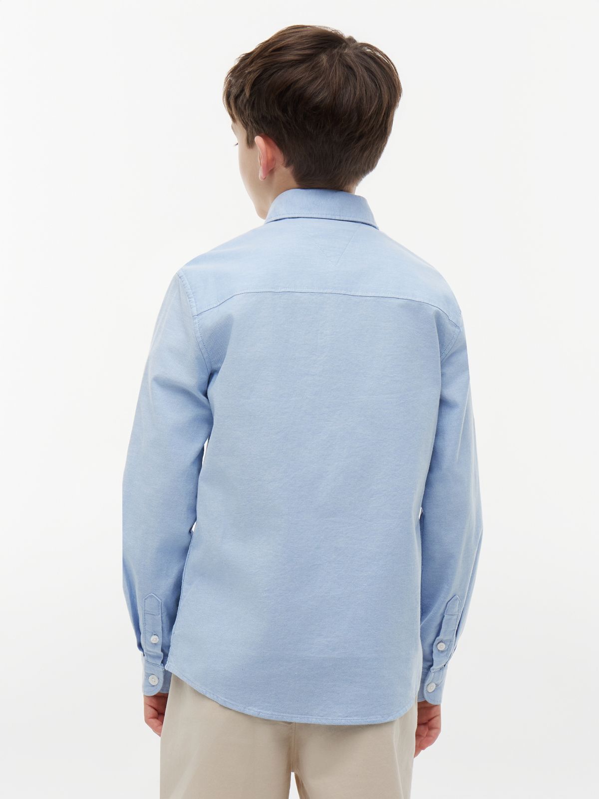 Stretch Oxford Cotton Shirt — Blue