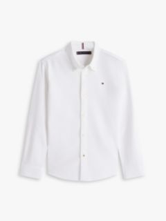 Stretch Oxford Cotton Shirt — White 7