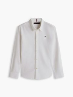 Stretch Oxford Cotton Shirt — White 8