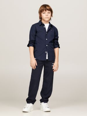 Stretch Cotton Poplin Shirt | Tommy Hilfiger Blue 