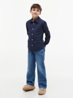 Stretch Cotton Poplin Shirt — Blue 2