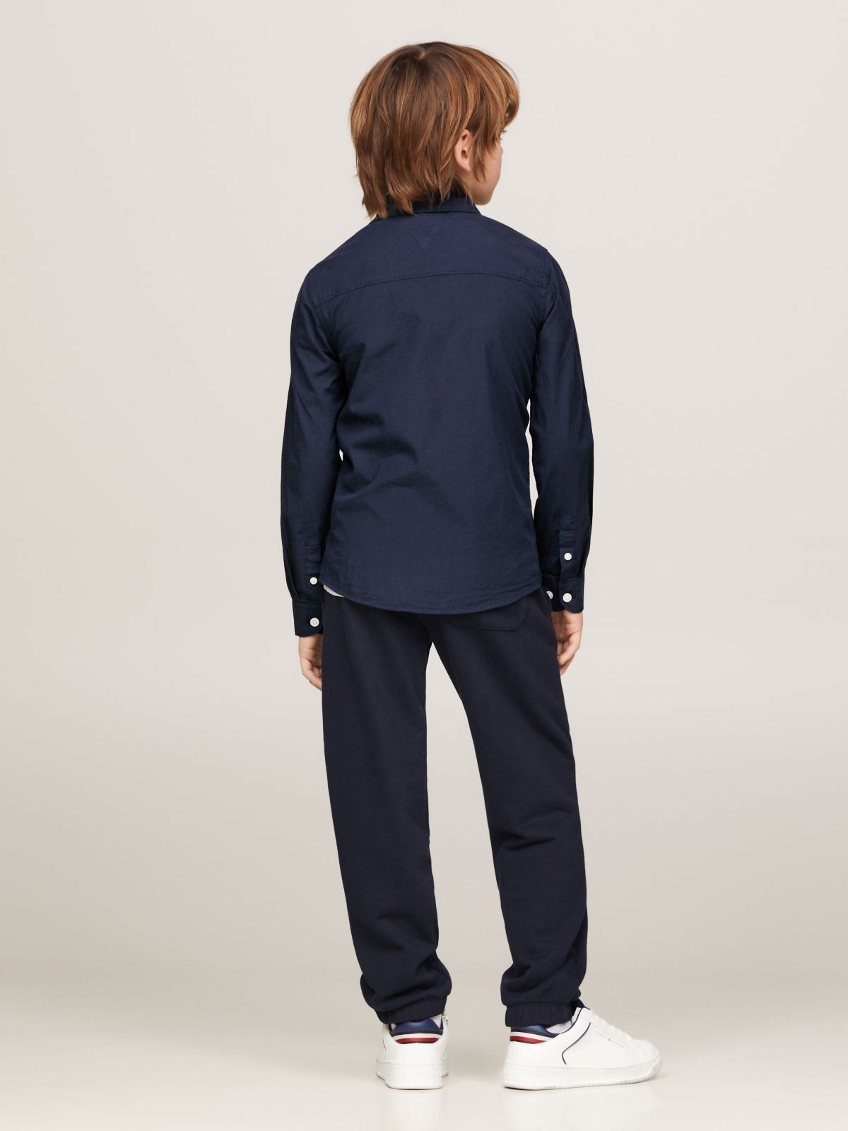 Stretch Cotton Poplin Shirt — Blue