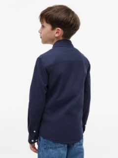 Stretch Cotton Poplin Shirt — Blue 5