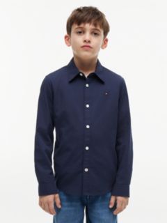 Stretch Cotton Poplin Shirt — Blue 1