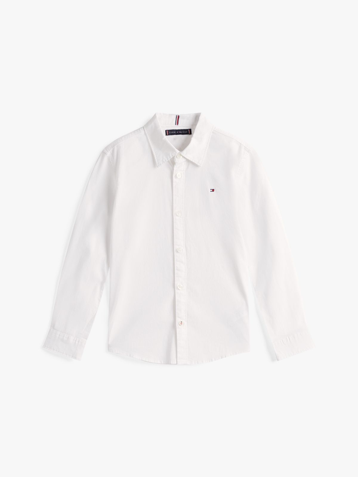 Stretch Cotton Poplin Shirt — White