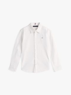 Stretch Cotton Poplin Shirt — White 5