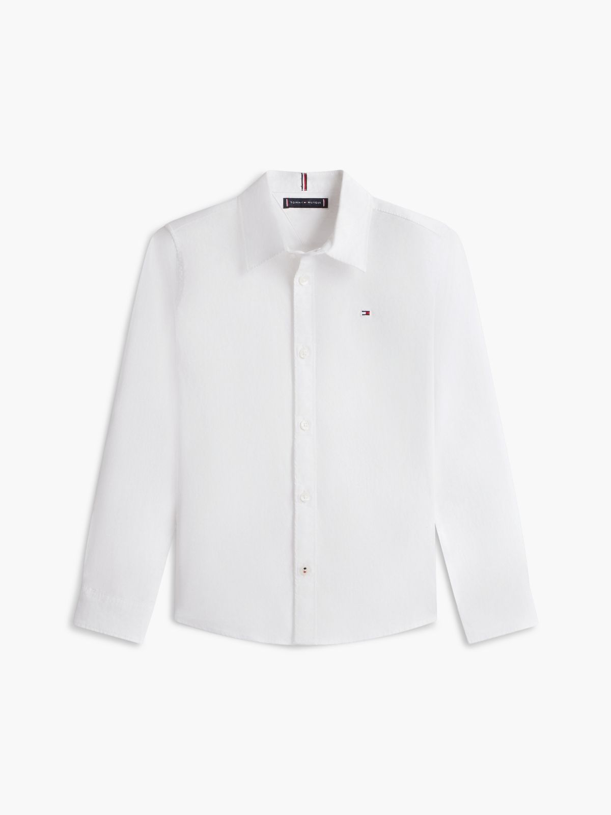Stretch Cotton Poplin Shirt — White