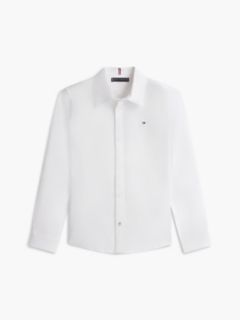 Stretch Cotton Poplin Shirt — White 7