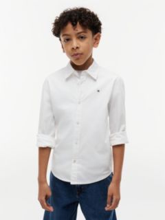 Stretch Cotton Poplin Shirt — White 1