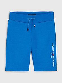blue essential drawstring sweat shorts for boys tommy hilfiger