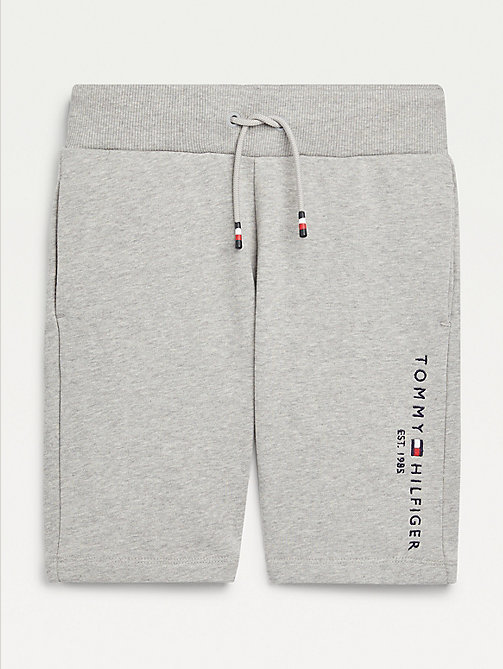 grey essential drawstring sweat shorts for boys tommy hilfiger