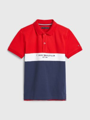 Logo Colour-Blocked Polo | BLUE | Tommy Hilfiger