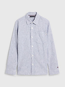 blue vertical stripe shirt for boys tommy hilfiger