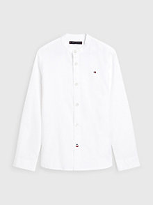Tommy Hilfiger Boys Stretch Oxford Shirt L/S Blusa para Niños 