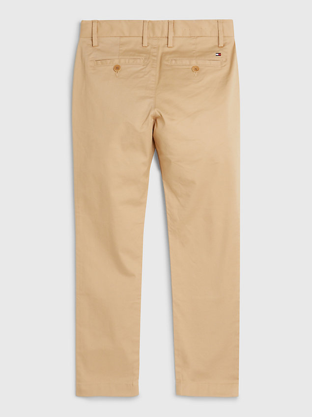 beige 1985 collection essential twill chinos for boys tommy hilfiger