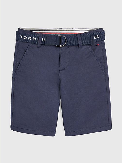 shorts chino essential con cintura blu da boys tommy hilfiger