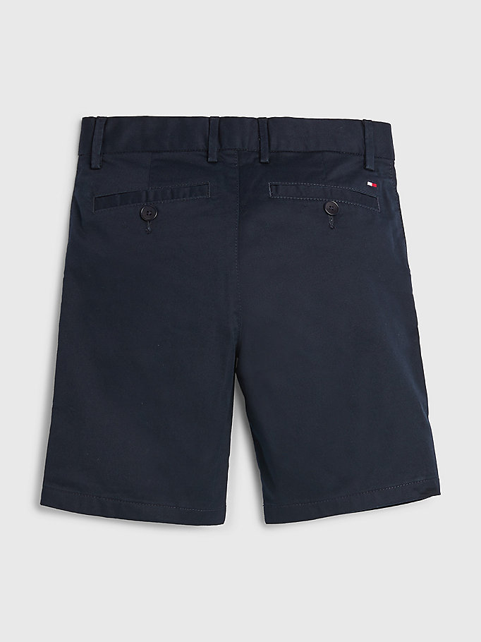 short chino 1985 collection bleu pour boys tommy hilfiger