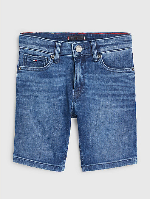 denim spencer jeans-shorts mit fade-effekt für boys - tommy hilfiger