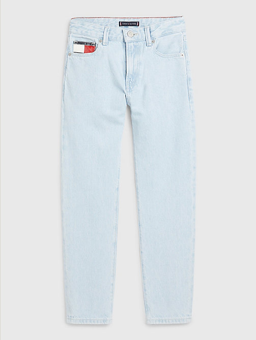 denim modern straight bleached jeans voor boys - tommy hilfiger