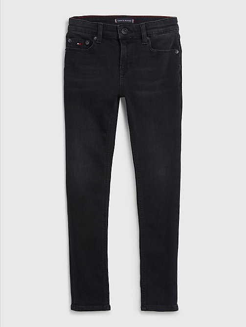 denim simon zwarte skinny jeans voor boys - tommy hilfiger